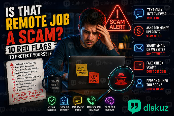 How to Tell If a Remote Job Posting Is a Scam 10 Red Flags to Watch For 🚨